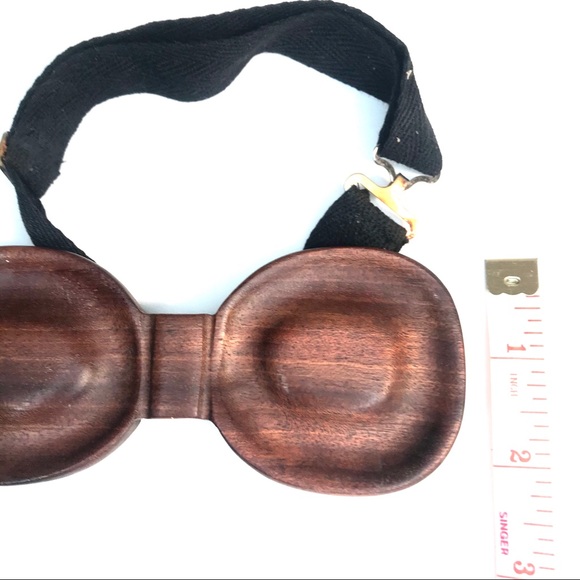 Wood Bow Tie Handmade - Gorgeous Mahogany Adjustable strap beeswax seal - Picture 3 of 11